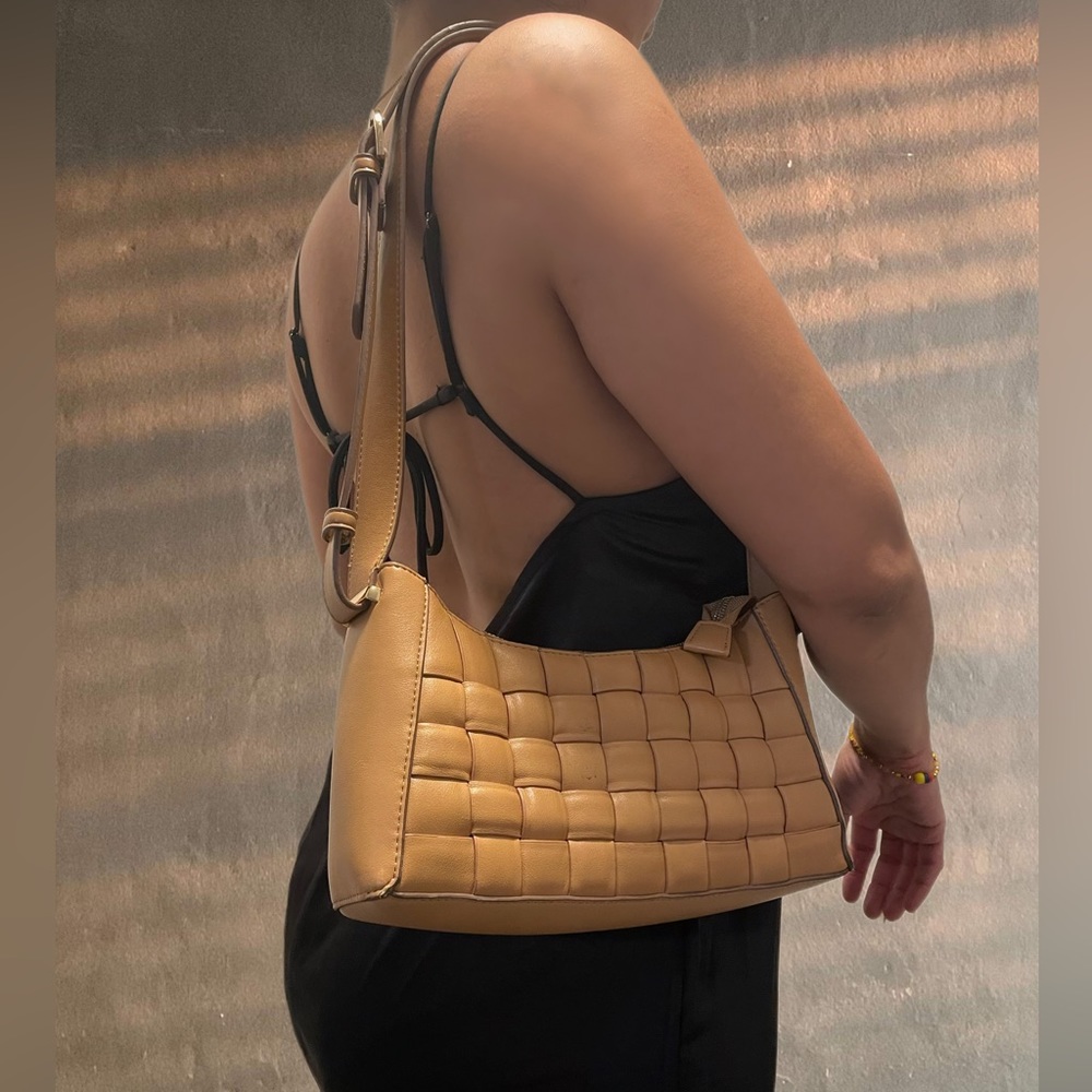 A New Day Carmel Woven Cross Body Purse
